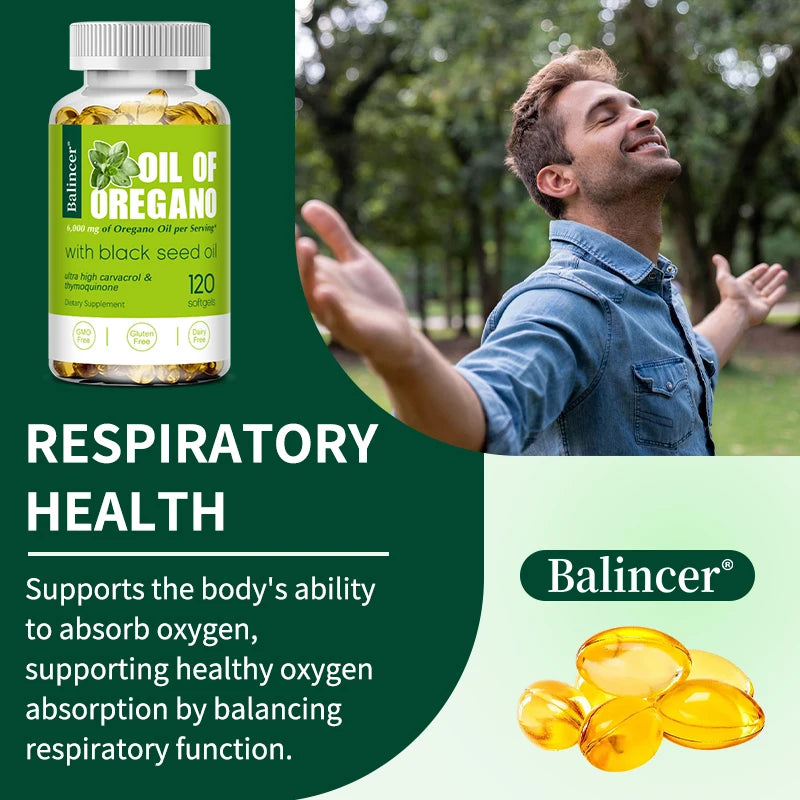 Oregano Oil Capsules-Improves Digestion and Intestinal Health,Balances Intestinal Flora,Boosts Blood Circulation,Immune System