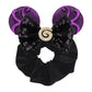 Disney Mouse Ears Velvet Scrunchies Hairband Women Elastic Ponytail Holder Girls Sequin Bow 2023 Kids Party DIY Hair Accessories