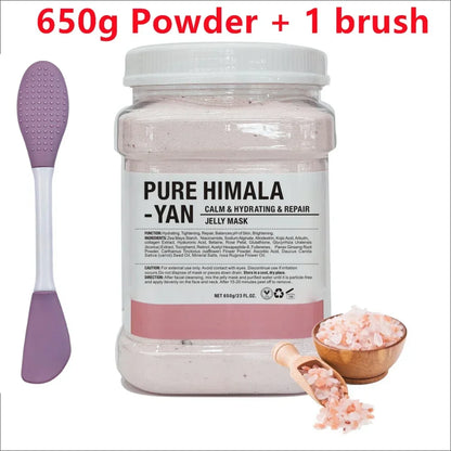 650g Chamomile Hyaluronic Acid Facial Moisturizing Mask Powder with Silicone Brush Increasing Skin Elasticity Rose Jelly Mask