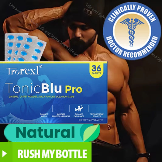 Trorexl-Tonic Blue Pills 36 Tablets - Advanced Male Performance Rock-Hard Stamina Flow Booste| Lab Certified Tested