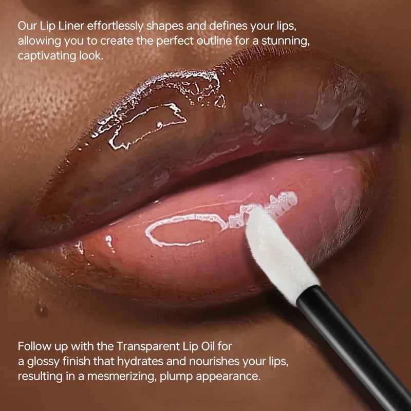 Long-Lasting Lip Liner & Lip Oil Set – Create Stunning, Versatile Lip Looks with All-in-One Lip Makeup Duo