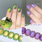 MEET ACROSS Guava & Grape Color Cat Magnetic Gel Green Glass Bead Cat Eye Gel Soak Off UV Gel Nail Art Varnish Salon Home DIY