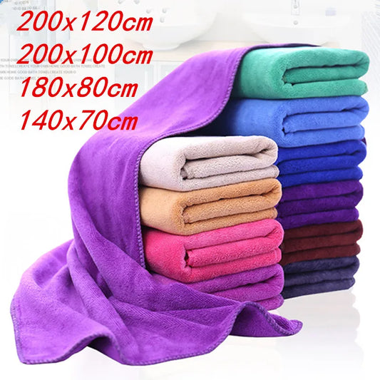 Large thick microfiber bath towel absorbent and quick-drying swimming fitness sports beauty salon towel Beach towel