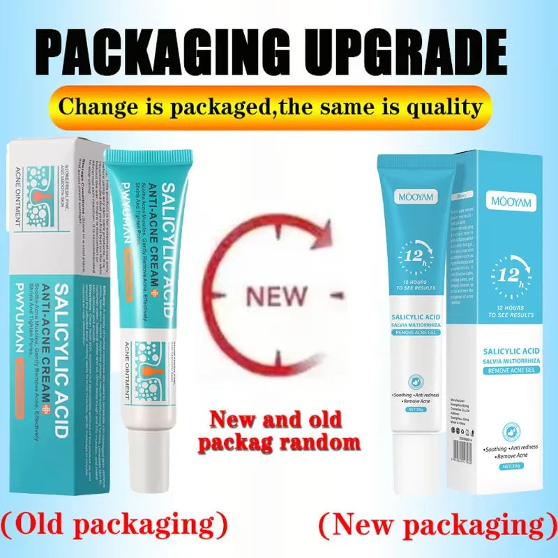 Salicylic Acid Acne Treatment Cream Repair Pimple Spots Deep Cleaning Pore Shrinking Anti-acne Oil Control Moisturizer Skin Care