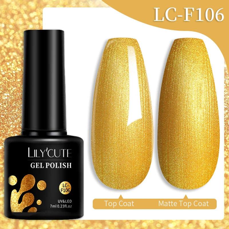 LILYCUTE Fluorescent Nail Gel Polish Orange Red Neon Bright Color Summer Series Soak Off For Manicure Nail Art UV Gel Varnish