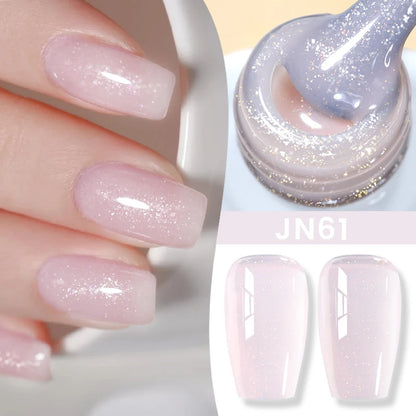 BORN PRETTY 10ml Flow Light White Cat Magnetic Gel Nail Polish Ultra Shine Soak Off UV Gel Mirror Glass Bead Gel Nail Art