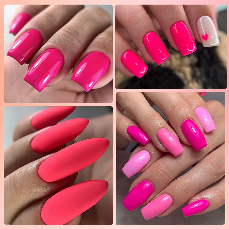 LILYCUTE Fluorescent Nail Gel Polish Orange Red Neon Bright Color Summer Series Soak Off For Manicure Nail Art UV Gel Varnish