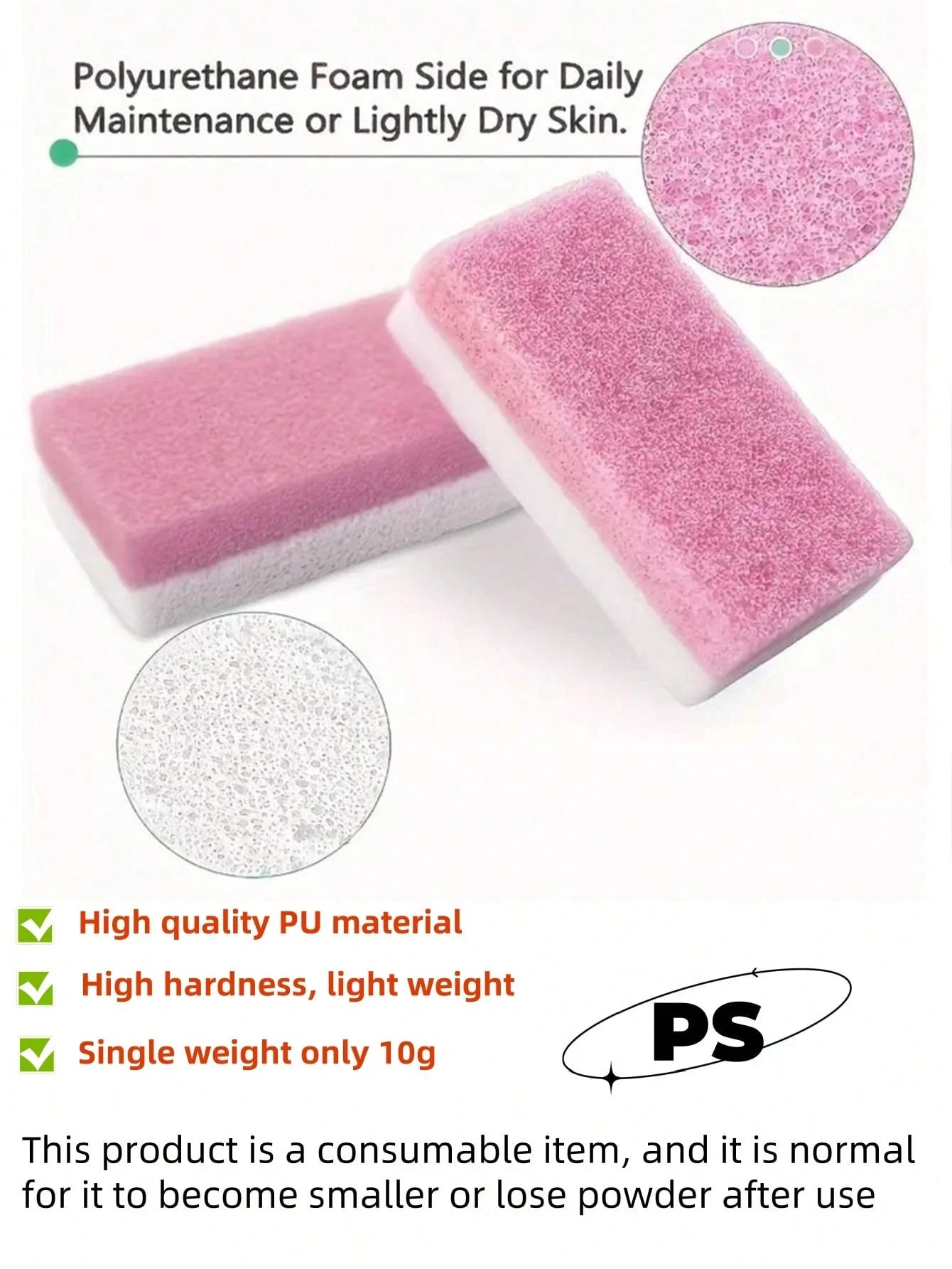 1/4/6Pcs Foot Pumice Stone Exfoliating File, Callus Dead Skin Remover,Heel Brush,Salon Foot Scrub Pad,Pedicure Exfoliating Tools