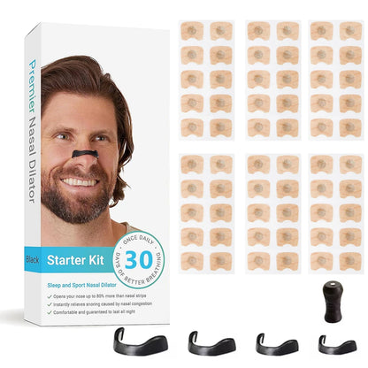 Skin Safe Magnetic Nose Strips,Sport Nasal Dilator,Intake Breathing Nasal Strip Starter Kit Boost Oxygen Snore Reducing Aids