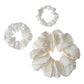 3pc Mori Scrunchie Hair Accessories Women's Premium Hair Cord Headflower French Headwear With Ponytail Headband