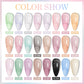 MTSSII 6Pcs/Set Jelly Gel Nail Polish Jelly Transparent Pink Green Black Blue UV Gel Nail Art Varnish Kit Spring Manicure Nails