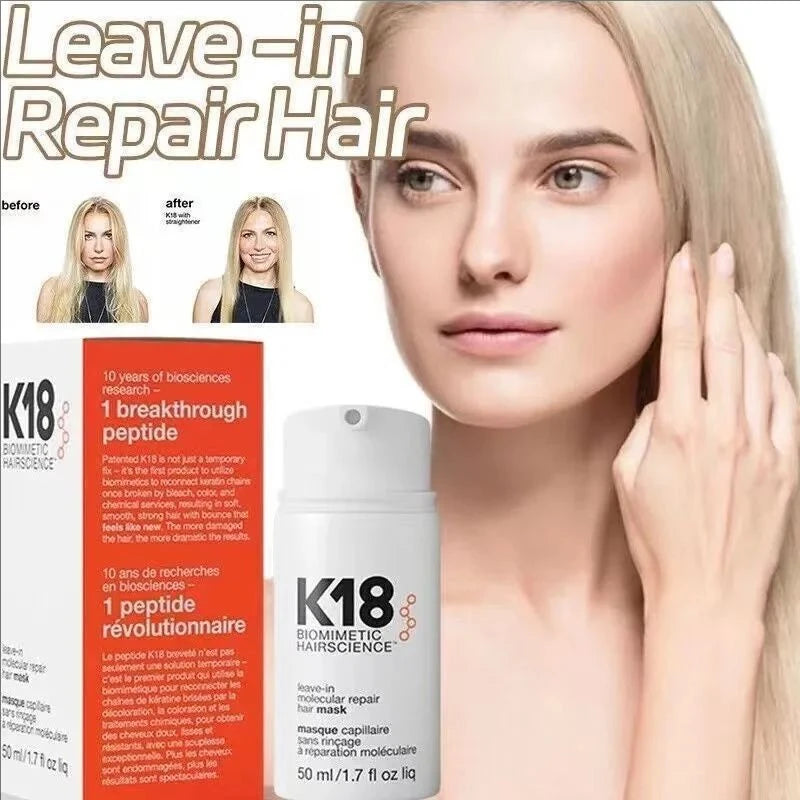 Original K18 Leave-In Molecular Repair Hair Mask Deep Conditioning Keratin Treatment Soften Hair Smoothing Healthy Hair Care