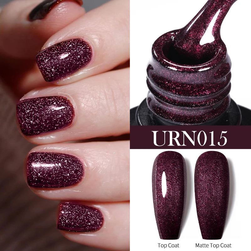UR SUGAR 7/7.5ml Nude Glitter Color Nail Gel Polish Semi-permanent Varnish Soak Off Nail Art Base Top Coat UV LED Gel Manicure