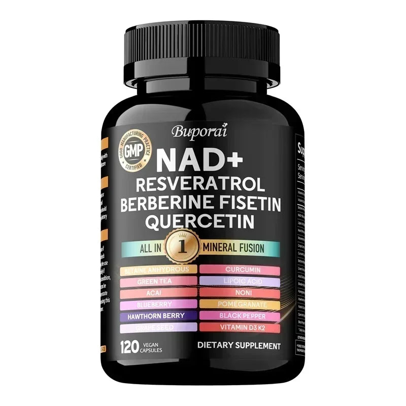 NAD Resveratrol Berberine - Cellular Health, Supports Endurance, Healthy Aging, Cardiovascular Function