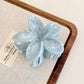 Korean Hawaiian Gradient Flower Hair Claw Clip For Women Girl Fashion Plastic Non Slip Hold Hairpin Barrette Hair Accessories
