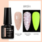 MEET ACROSS 7ml Reflective Glitter Gel Nail Polish Pink Green Purple Sparkling Soak Off UV Gel Polish for Manicure DIY Nail Art