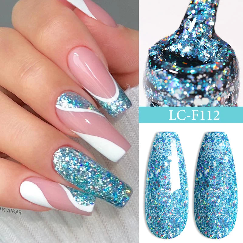 LILYCUTE 5ml White Black Liner Gel Nail Polish Colorful French Painting Stripe Semi Permanent Drawing Nail Art UV Gel Varnish