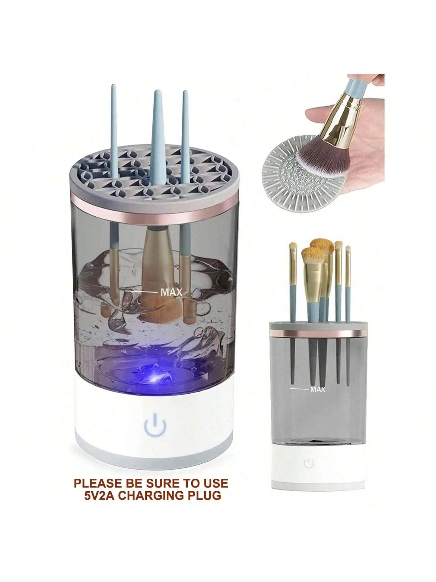 Premium Electric Makeup Brush Cleaner & Dryer Machine – Quick, Efficient Deep Cleaning for All Makeup Brushes – Portable, Rechargeable Beauty Tool for Professional & Home Use