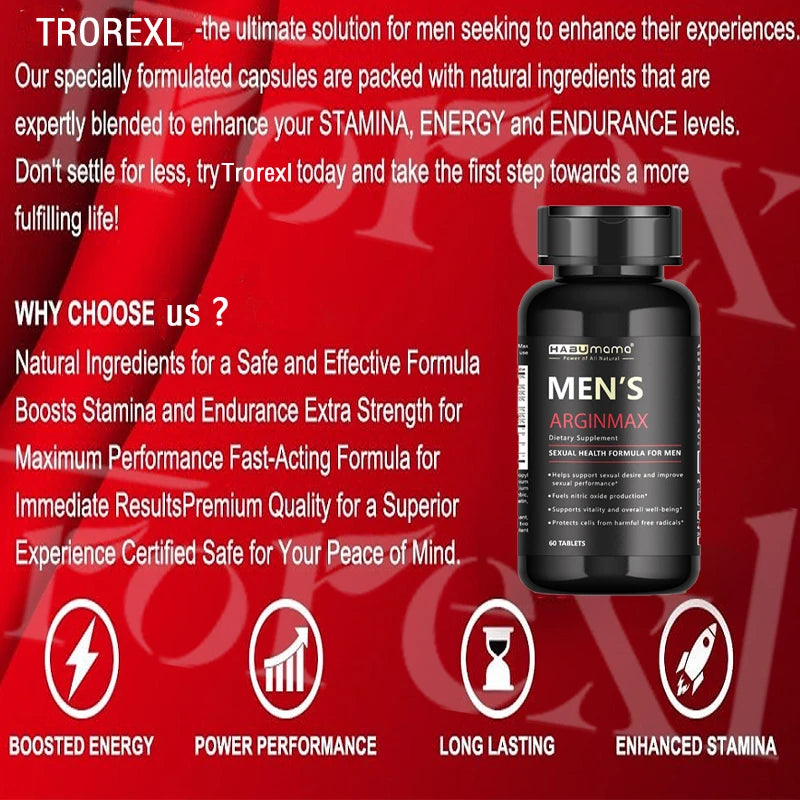 Highest Potency L-Arginine Pills Male Enhanceing Supplement-Performance Boost, Enhanced Strength