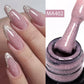 MEET ACROSS 7ml Rubber Base Gel Glitter Nude Pink White 2 In 1 Gel Nail Polish Nail Art Varnish For Nails Winter Autumn Manicure