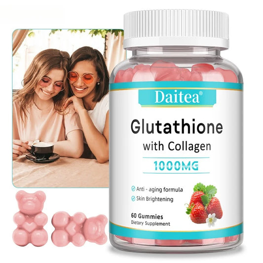 Glutathione Collagen Gummies, Collagen Gummies with Vitamin C, Glutathione Supplement for Women, Skin Brightening & Anti-Aging