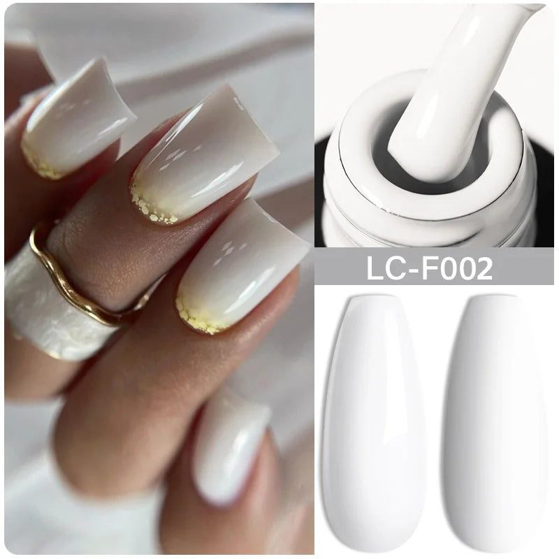 LILYCUTE 5ml White Black Liner Gel Nail Polish Colorful French Painting Stripe Semi Permanent Drawing Nail Art UV Gel Varnish