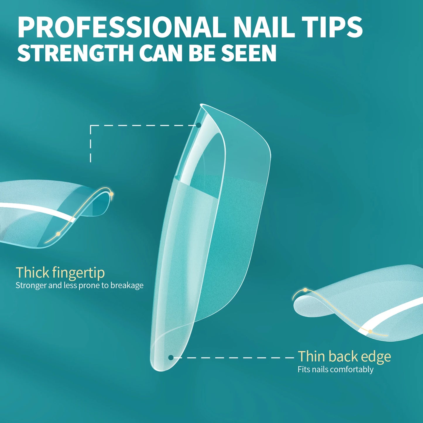 Nailpop 120pcs Nail Tips Extra Short Almond Coffin Square Half Matte Clear Style Full Cover Acrylic Fake Nail Capsule