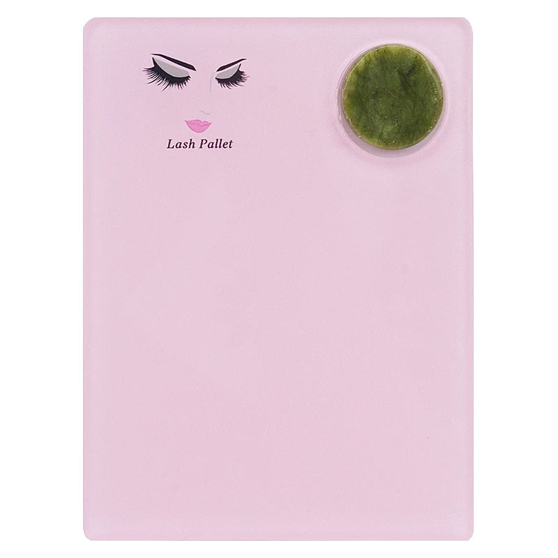Acrylic Jade Stone Eyelash Extension Plate Tray Grafting Lashes Holder Glue Pallet Board Stand Pad Makeup Tools