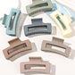 7 Pcs Big Hair Claw Clips 3.4" Non-slip Big Square Matte for Women Girls, Strong Hold Banana Clips for Thick Thin Hair