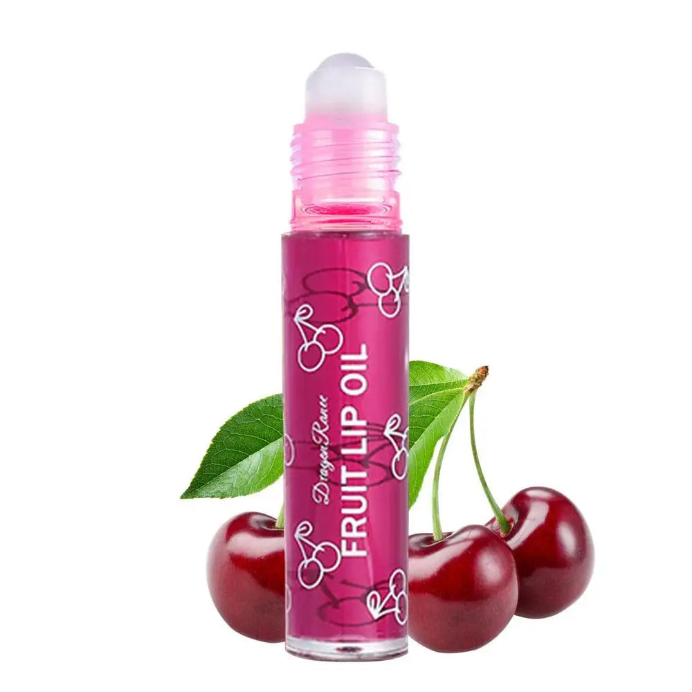 Transparent Hydrating Lip Gloss Fruit Roll-on Balm Lip Makeup Gloss Oil Primer Moisturizing Clear Lip Oil Long Lasting Cosmetics