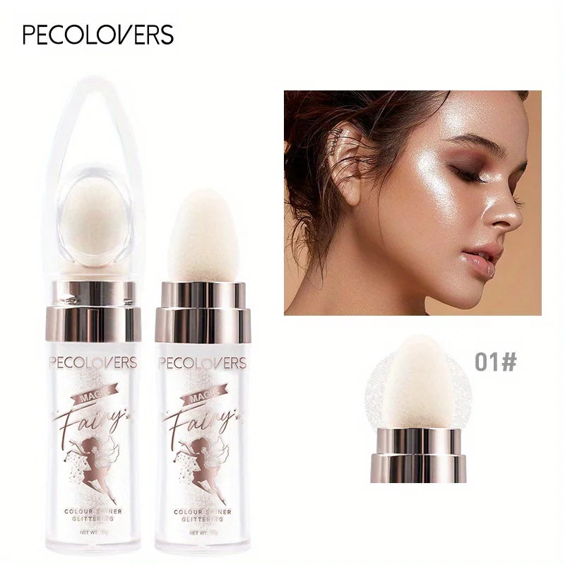 Fairy Powder Highlighter Stick, Shimmer Contour Blush Powder Contour Shading Glitter, Contour Brightening Makeup Highlighter
