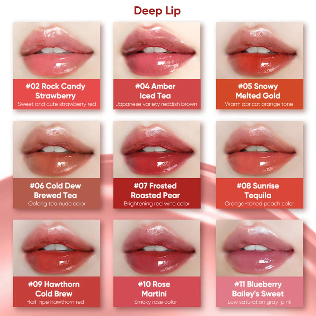 Judydoll Watery Lip Gloss-Hydrating Lip Essence Glossy Mirror Lip Gloss, Non-Stick Cup, Suitable for Self-Use, Gifting, Beginners