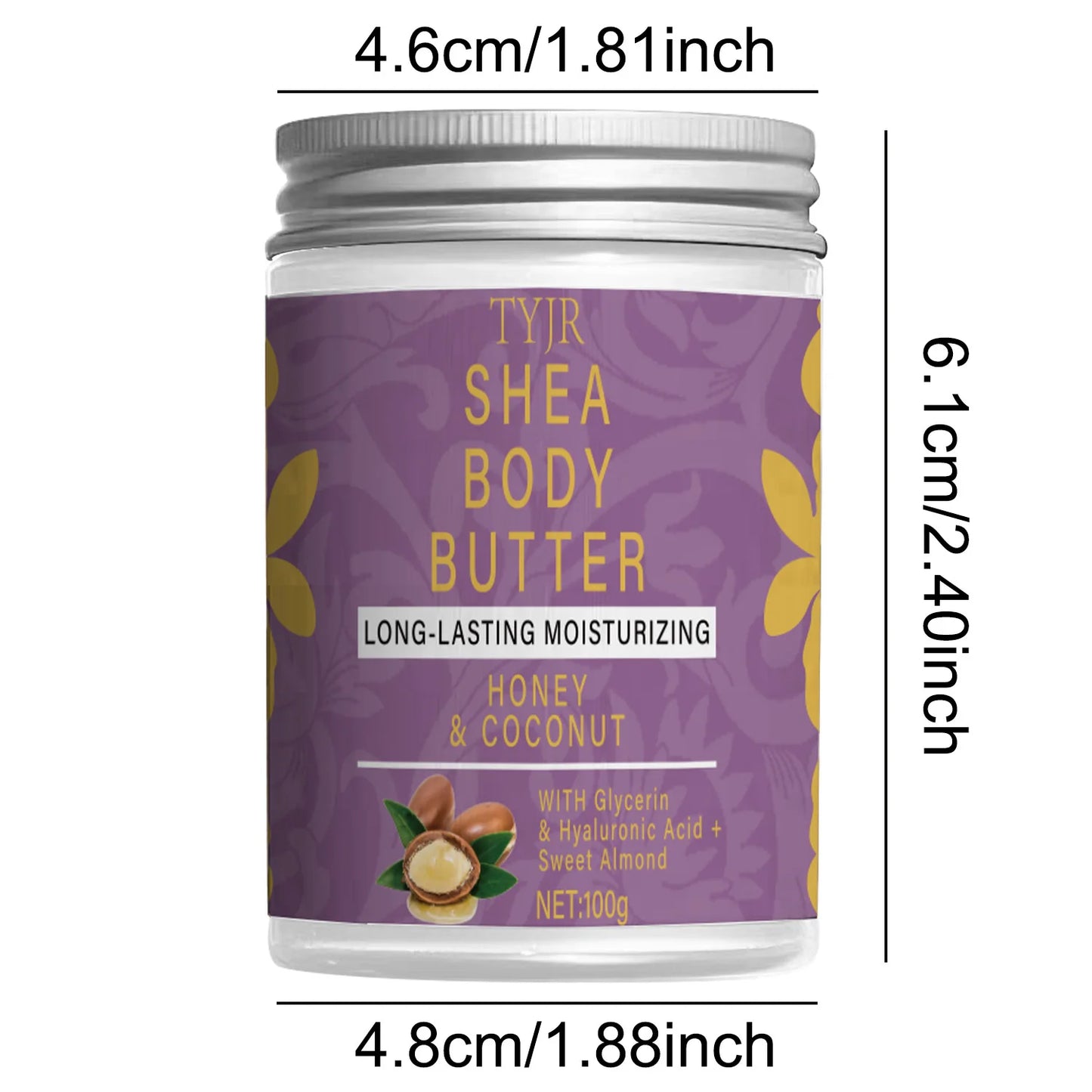 Shea Butter Moisturizing Body Cream, Softer and Moisturizes Skin, Tightens Skin, Makes Skin More Brightens and Shiny, and Moisturizes Body Massage, Suitable for Dry and Cracked Skin