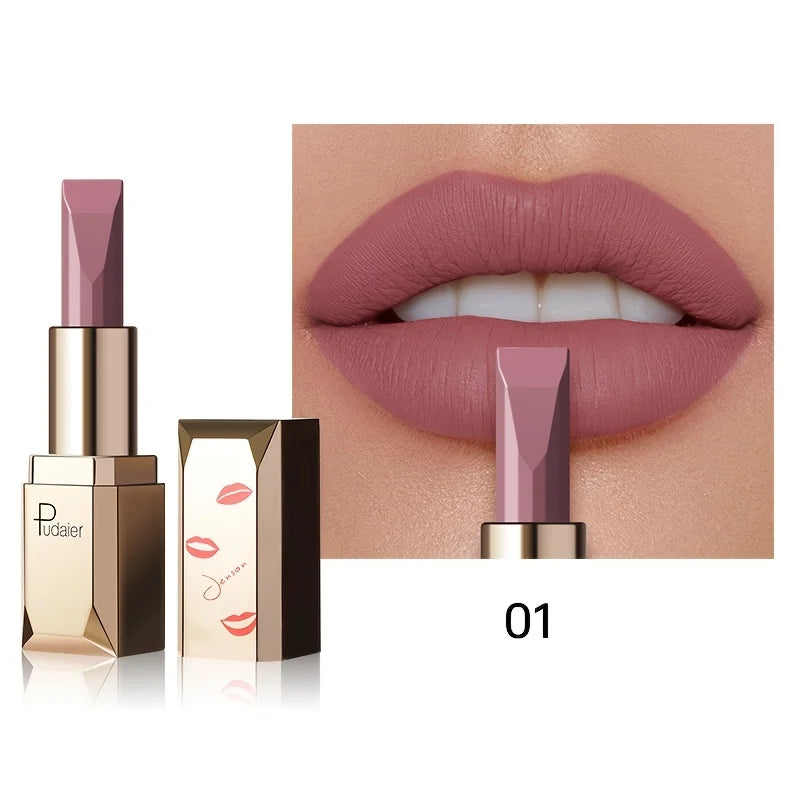 Matte Velvet Lipstick, Waterproof Long Lasting Lip Color, Sweat Resistant Silky Lip Makeup Gift for Women
