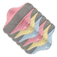 6pieces Reusable Sanitary Pads for Women Leakproof Waterproof Soft Napkins Reusable Feminine Pads for Elderly Urinary Postpartum