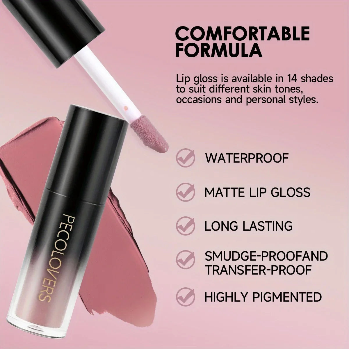 Sexy Red Lip Gloss Velvet Long Lasting Lipstick Makeup Waterproof Non-stick Cup Lip Tint Nude Liquid Lip Stick