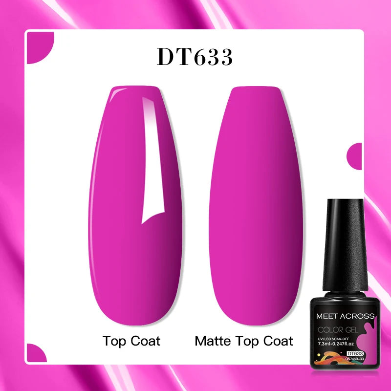 MEET ACROSS 7ml Porcelain White Cat Eye Gel Polish Holographic Glitter Magnetic Galactic Effect Gel Nail Polish Soak Off UV Gel