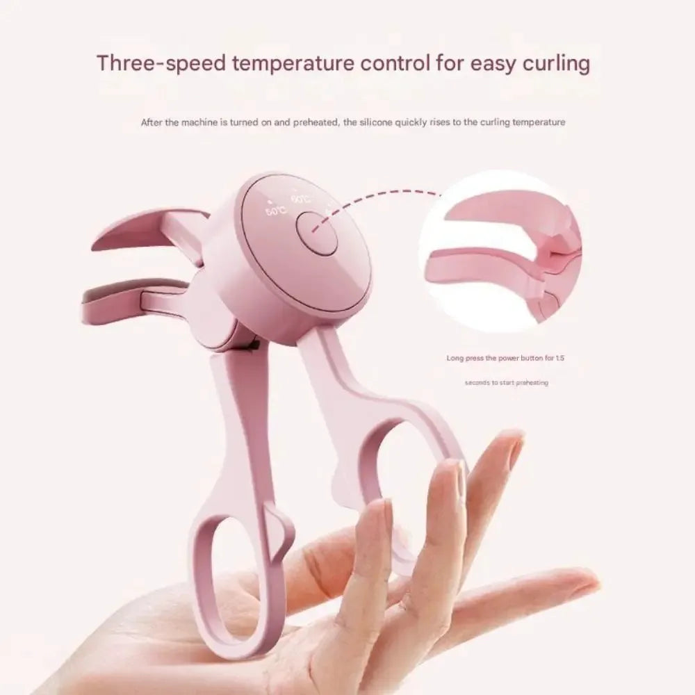 Frameless Heated Eyelash Curler Intelligent Temperature Control Rechargeable Eyelash Long-lasting Curling Device