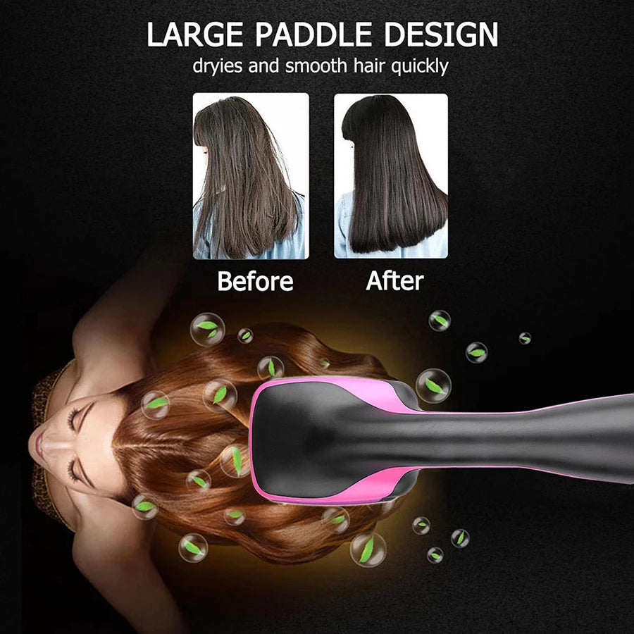 Multifunctional 2-in-1 home flat comb electric hair dryer Flat comb hair curler