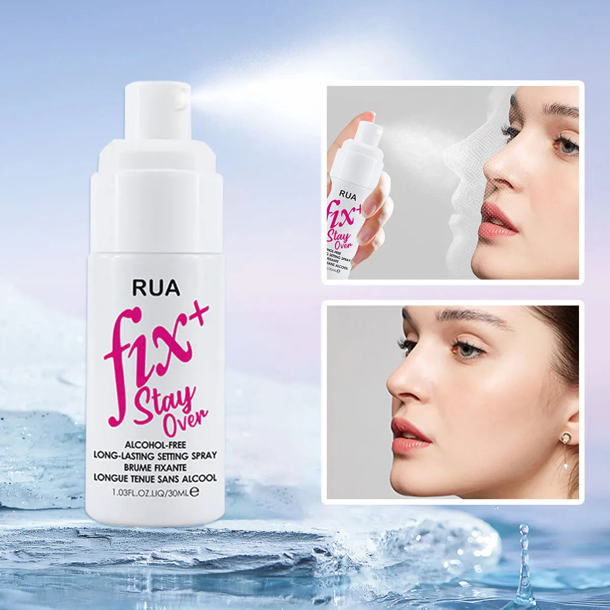 Mattifying Waterproof Setting Spray Glossy Matte Base Makeup Control Oil Non-Sticky Waterproof Make-up Fixer Spray for All Skin