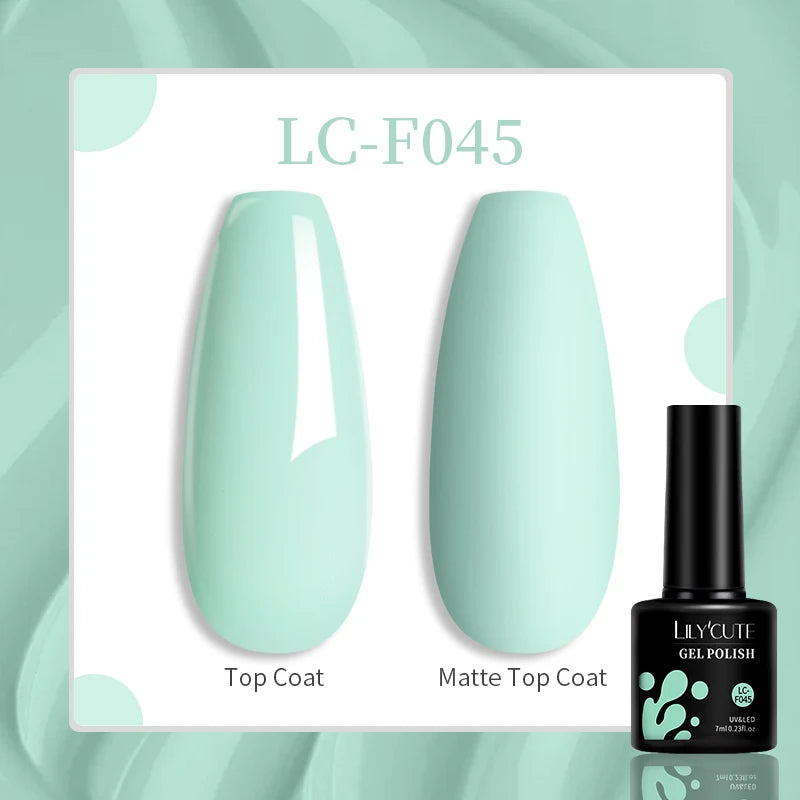 LILYCUTE 7ML Eggshell Gel Nail Polish White Black Material Semi Permanent Autumn Varnish With Any Color Gel Soak Off UV Manicure