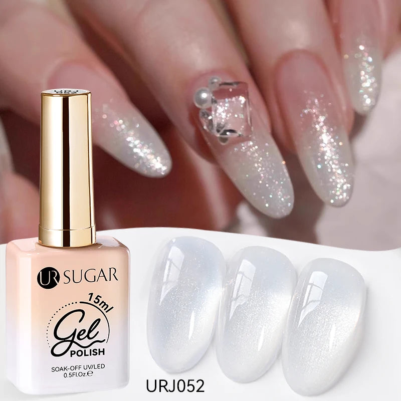 UR SUGAR 15ml Jelly Nude Gel Nail Polish Light Pink Translucent Color Soak Off UV LED Gel Varnish Nail Art DIY Fashion Manicure