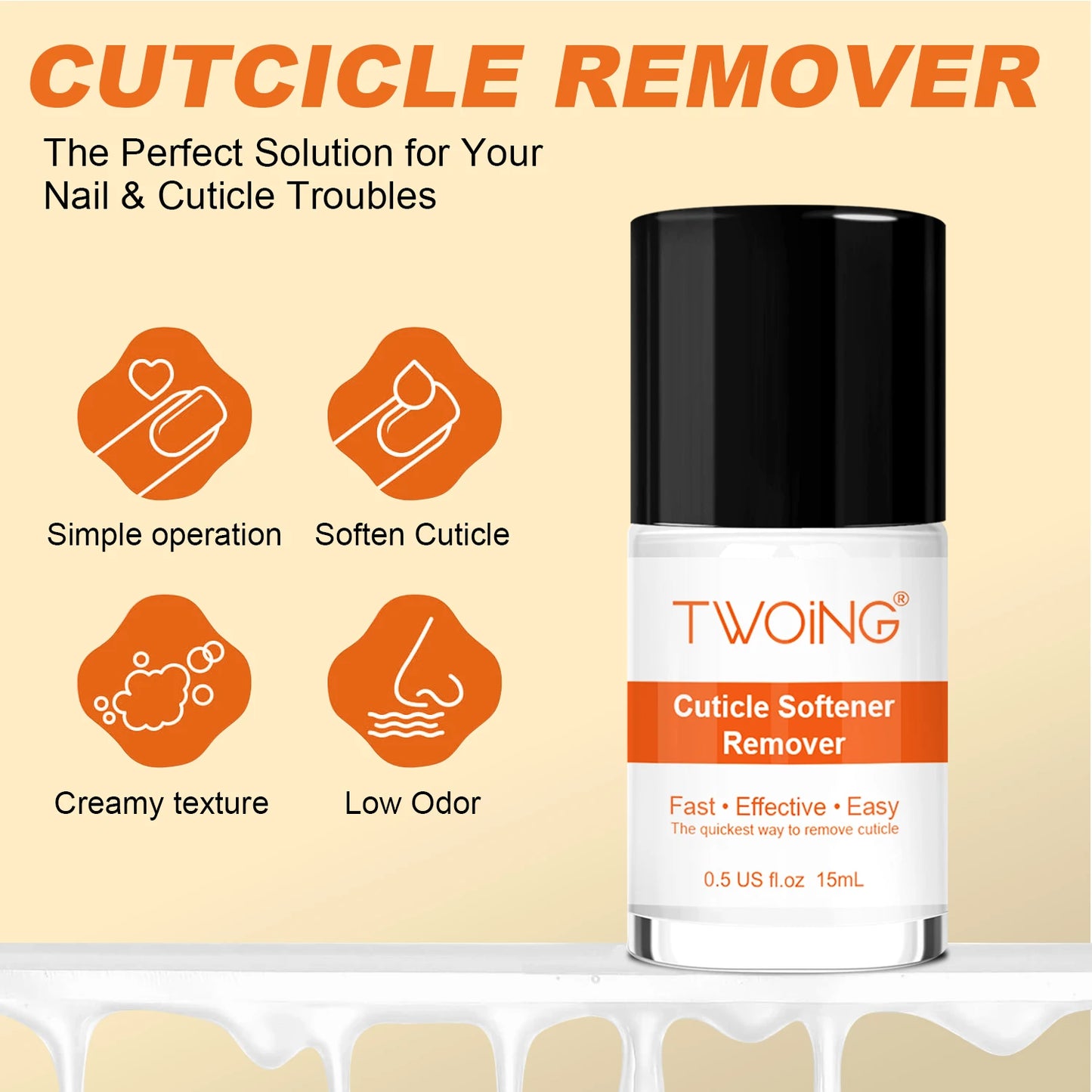 15ml Cuticle Softener Remover Cream For Hand And Foot Nail Care Moisturizing , For Cuticle Dead Skin,Dry Manicures,Brittle Nail