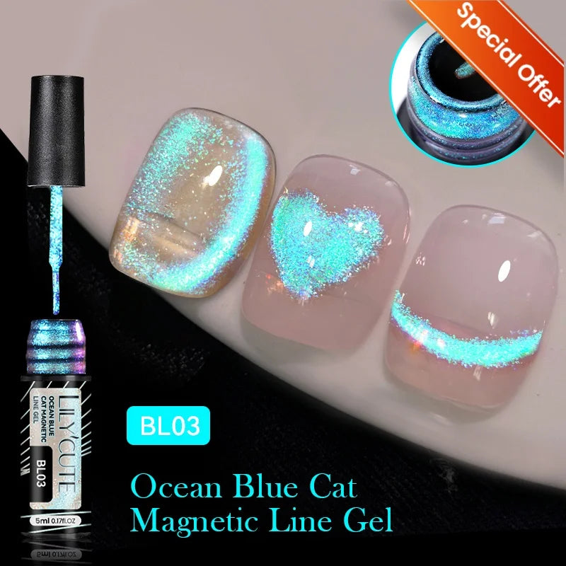 LILYCUTE 5ml White Black Liner Gel Nail Polish Colorful French Painting Stripe Semi Permanent Drawing Nail Art UV Gel Varnish