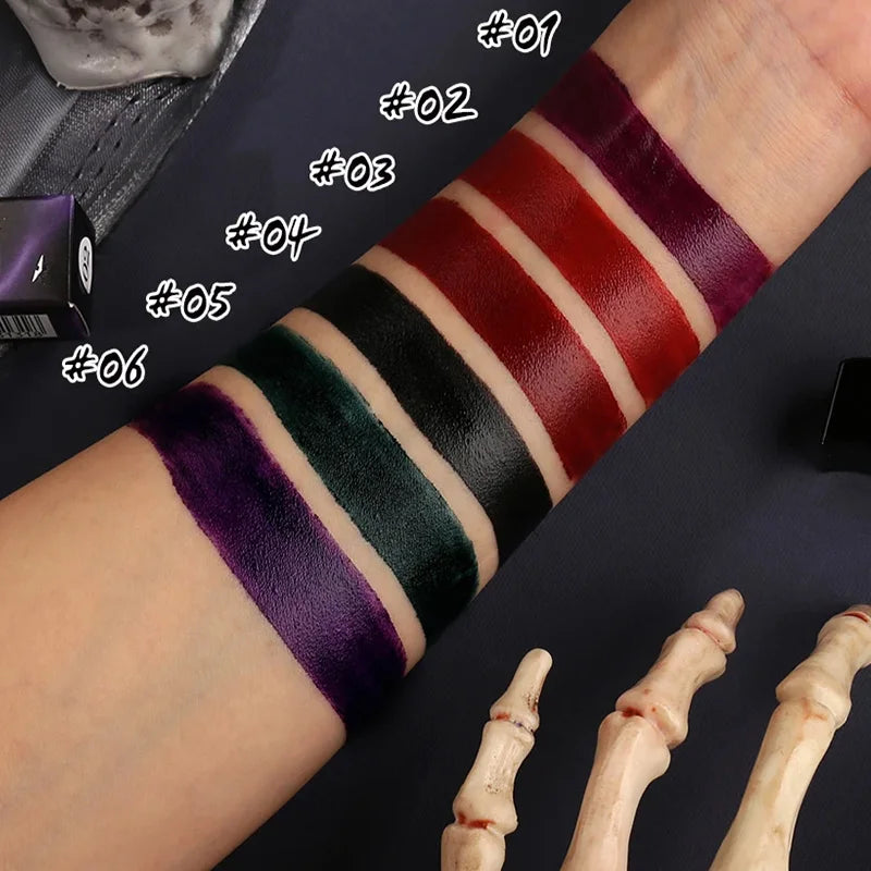 Afflano Goth Lipstick Matte Moist Black Smoky Red High Colors Lip Glaze Waterproof Non-stick Cup Lipstick Lasting Lip Makeup