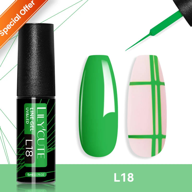 LILYCUTE 7ml Gold Sparkling Glitter Gel Nail Polish Semi Permanent UV Gel Soak off UV LED Nail Gel Varnish For Nail Manicure DIY