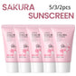 Sakura Sunscreen Cream SPF50 Moisturizing UV Protect Face Body Sunscreen Isolation Lotion Oil Control Reduce Melanin Skin Care