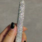 Luxury Long Handle Silicone Brush Artificial Diamond Face Cleaning Mud Mask Brush Soft Head Washable Makeup Tool