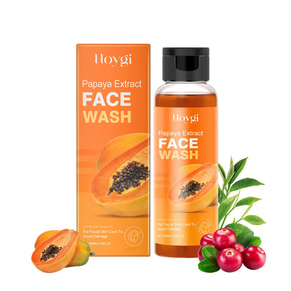 Hoygi Papaya Cleanser Gentle Exfoliating Hydrating Brightening Natural Enzyme Face Wash for Sensitive Skin All Types