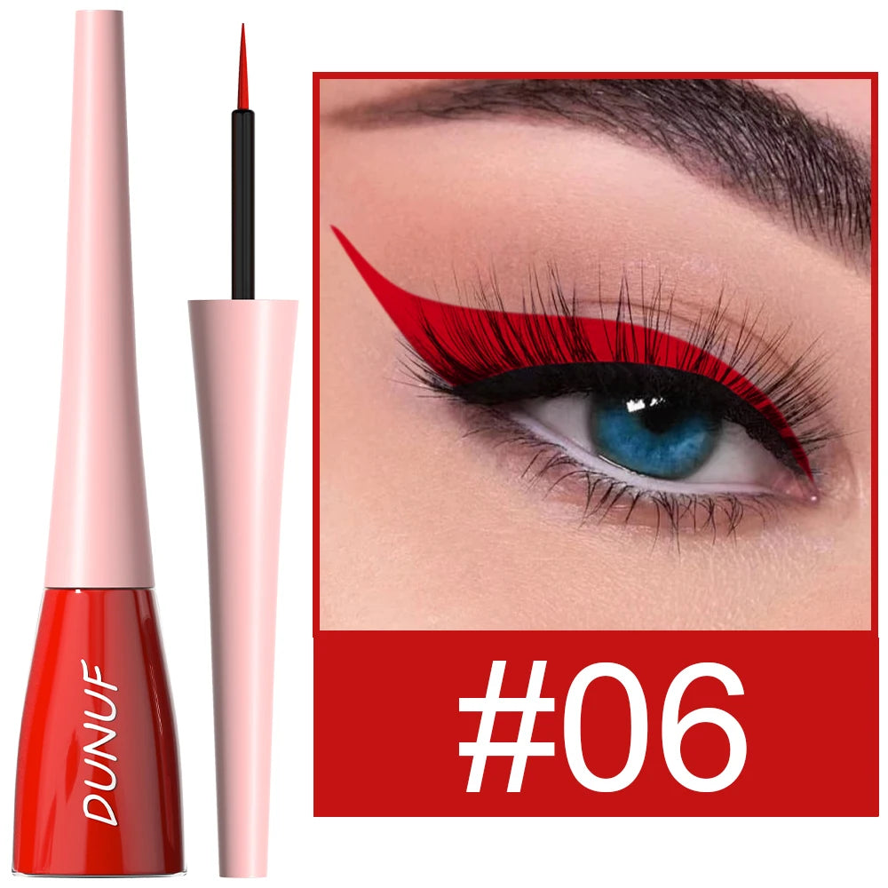 DUNUF 1 Pcs Waterproof Long-Wearing Liquid Eyeliner - Smudge-Resistant, Transfer-Proof, Perfect For Creating Dramatic Looks